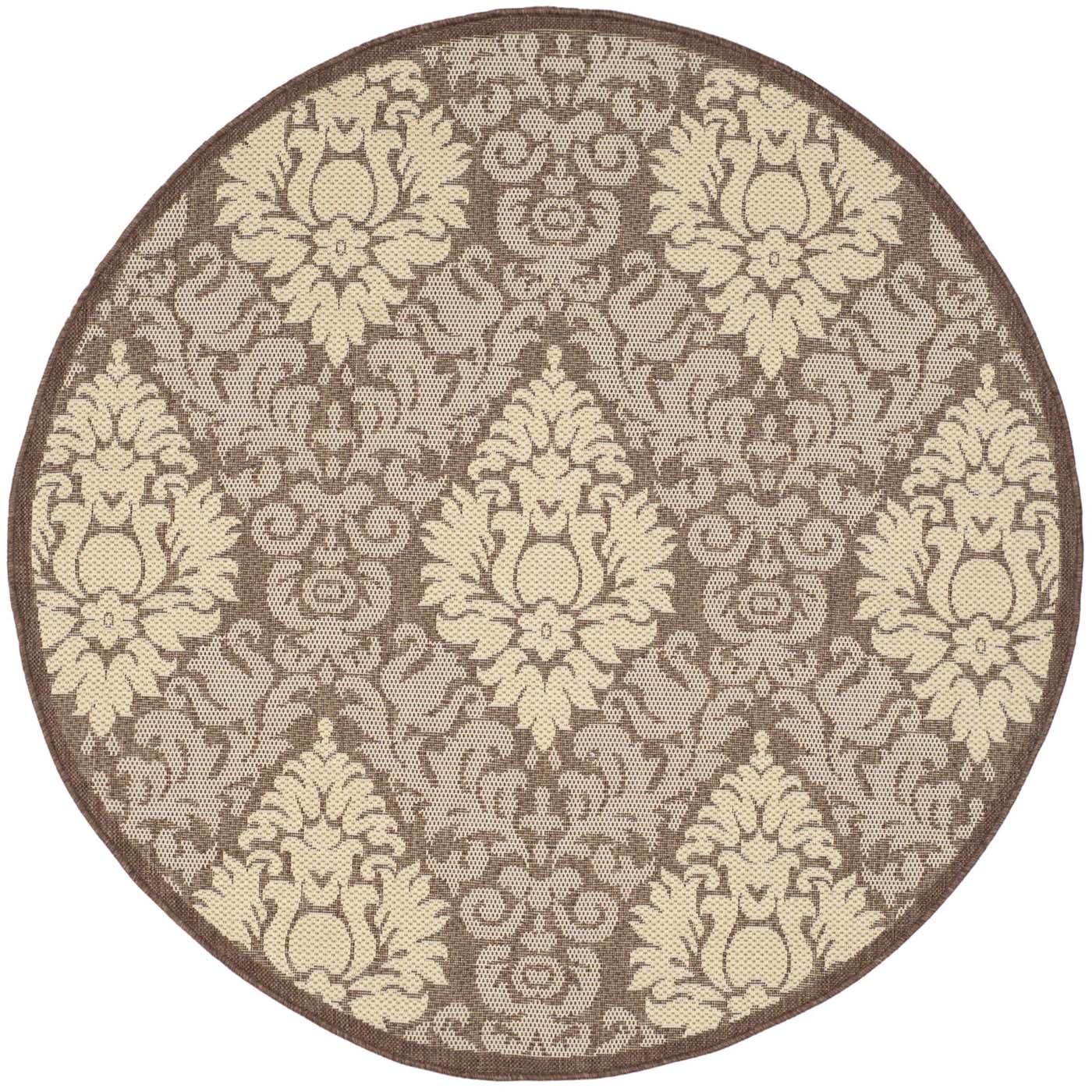 Safavieh Courtyard 714 Rug, CY2714 - CHOCOLATE / NATURAL