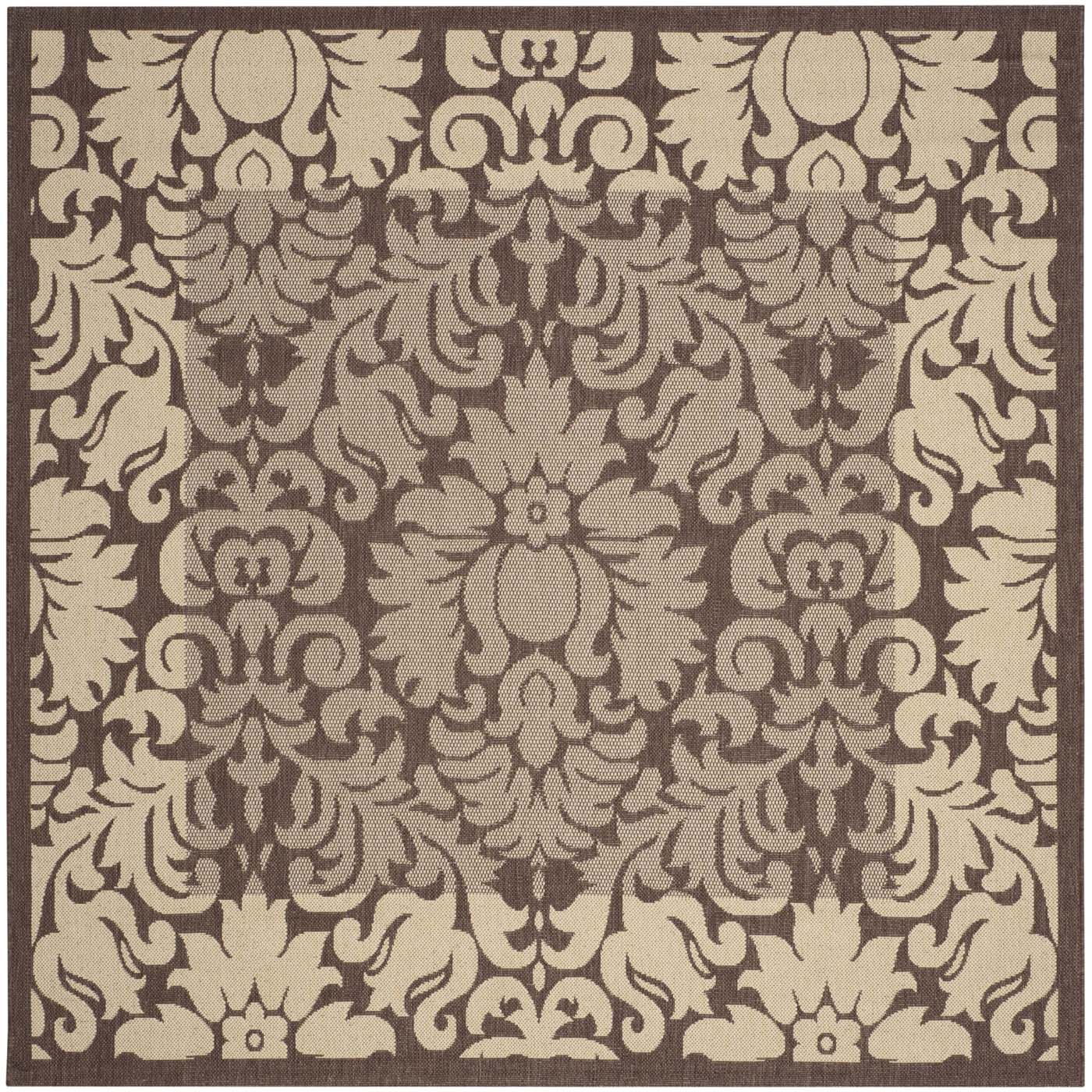 Safavieh Courtyard 727 Rug, CY2727 - CHOCOLATE / NATURAL