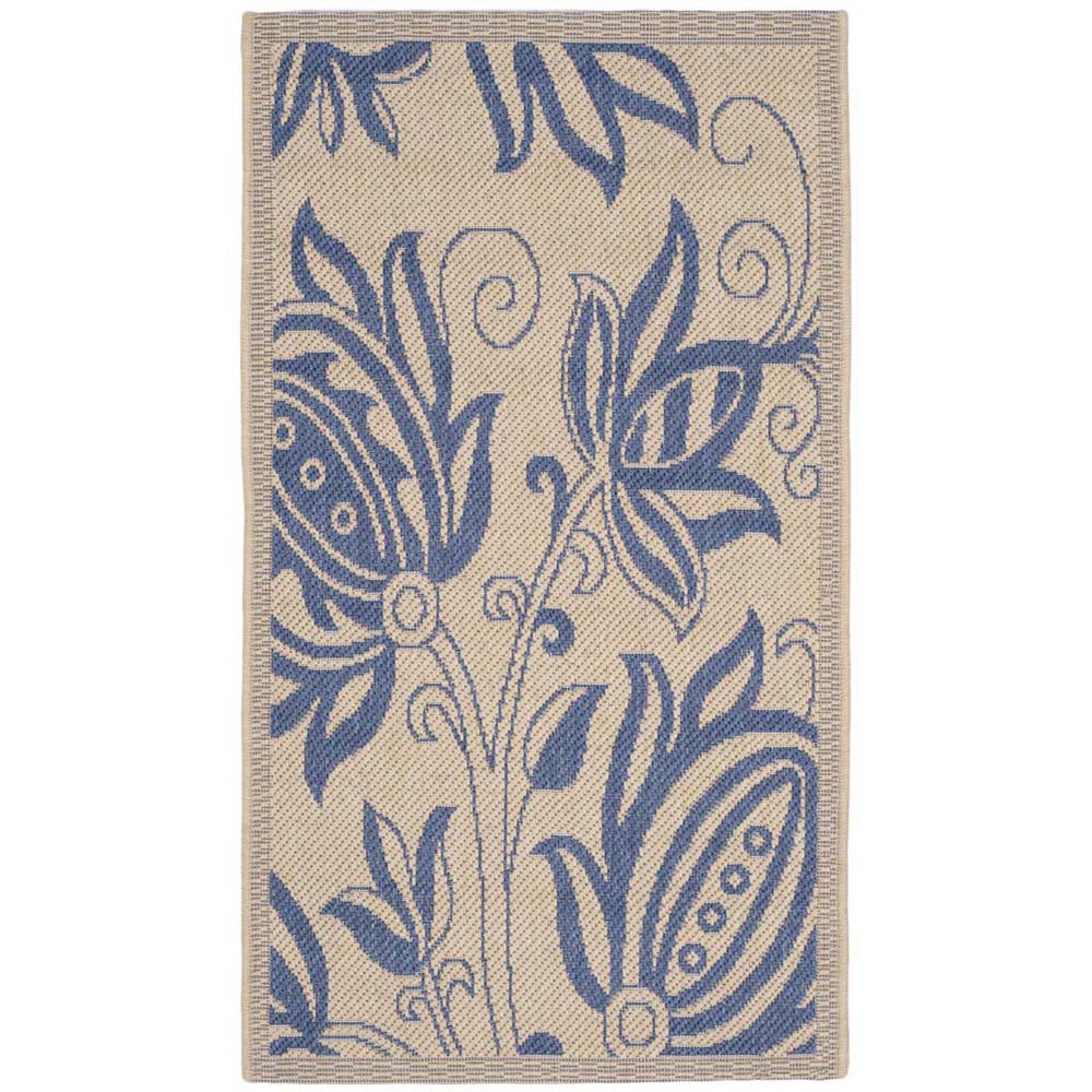 Safavieh Courtyard 2961 Blue Rug, CY2961 - Natural / Blue