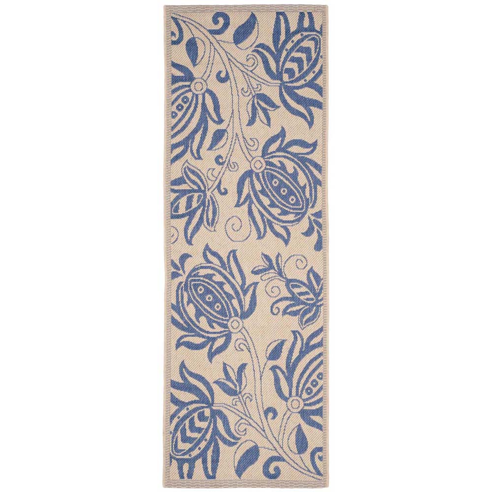 Safavieh Courtyard 2961 Blue Rug, CY2961 - Natural / Blue