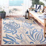 Safavieh Courtyard 2961 Blue Rug, CY2961 - Natural / Blue