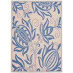 Safavieh Courtyard 2961 Blue Rug, CY2961 - Natural / Blue