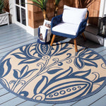 Safavieh Courtyard 2961 Blue Rug, CY2961 - Natural / Blue