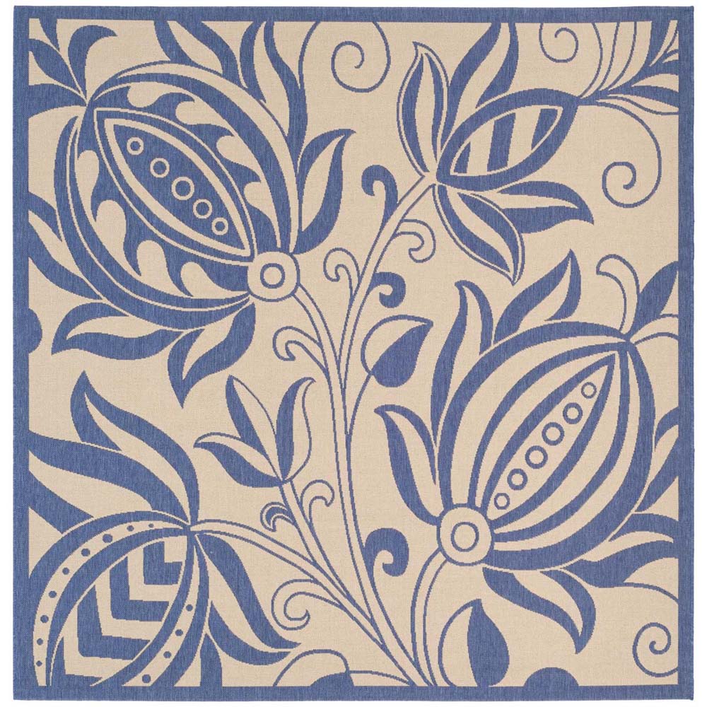 Safavieh Courtyard 2961 Blue Rug, CY2961 - Natural / Blue