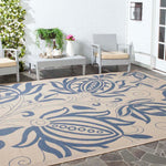 Safavieh Courtyard 2961 Blue Rug, CY2961 - Natural / Blue