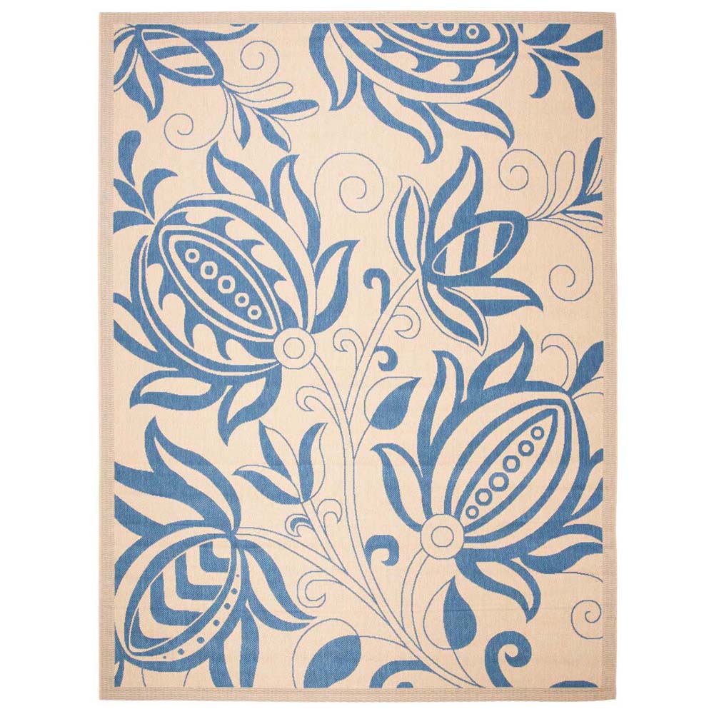 Safavieh Courtyard 2961 Blue Rug, CY2961 - Natural / Blue