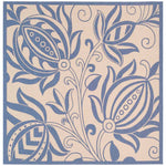 Safavieh Courtyard 2961 Blue Rug, CY2961 - Natural / Blue