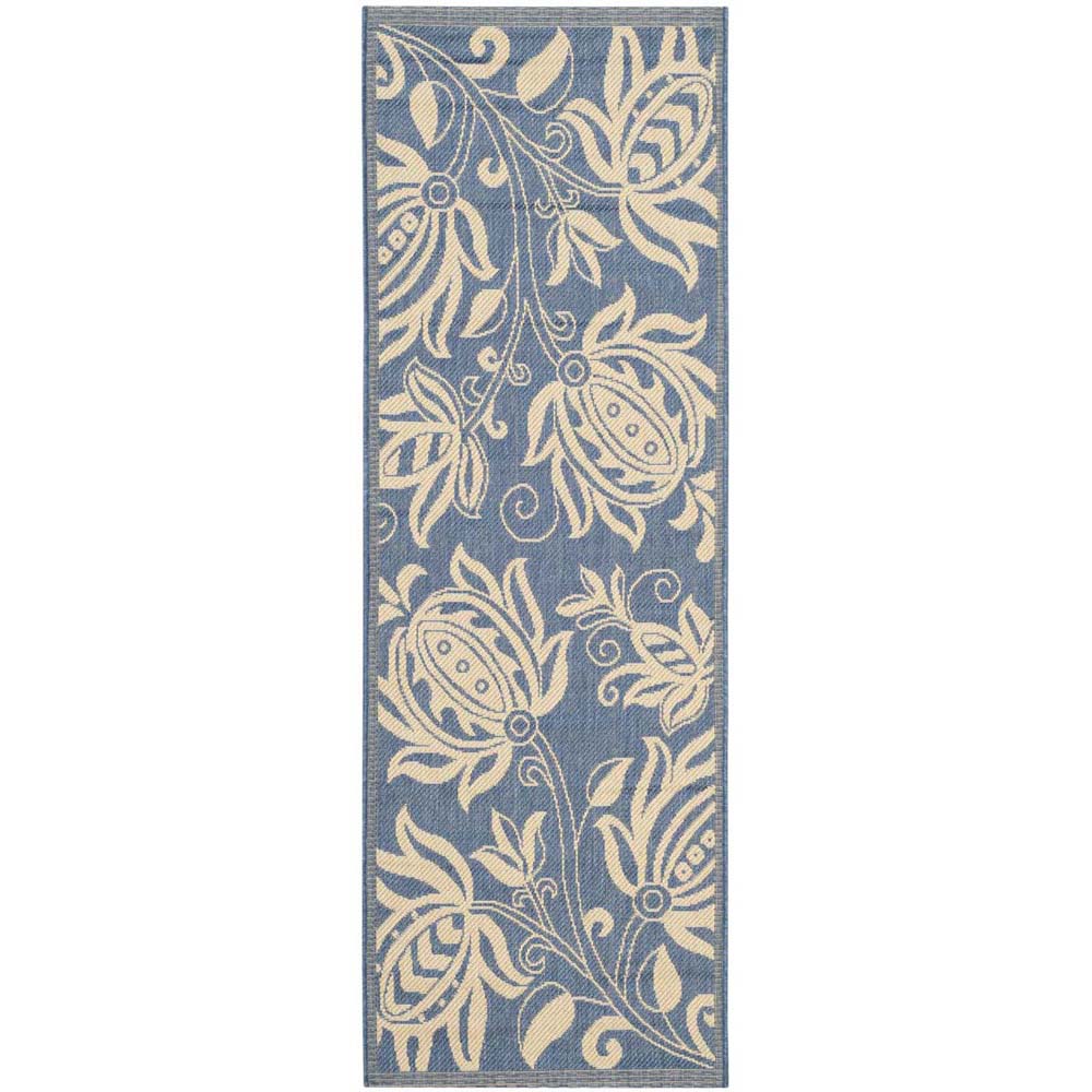 Safavieh Courtyard 2961 Blue Rug, CY2961 - Blue / Natural