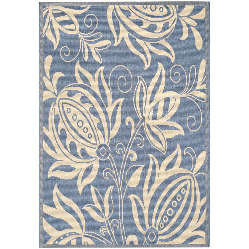 Safavieh Courtyard 2961 Blue Rug, CY2961 - Blue / Natural