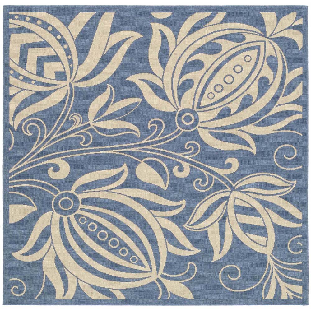 Safavieh Courtyard 2961 Blue Rug, CY2961 - Blue / Natural