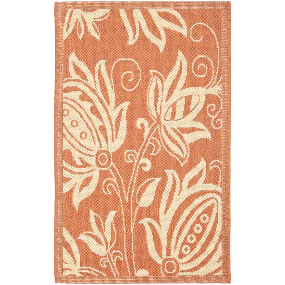 Safavieh Courtyard 2961 Terra Rug, CY2961 - Terracotta / Natural