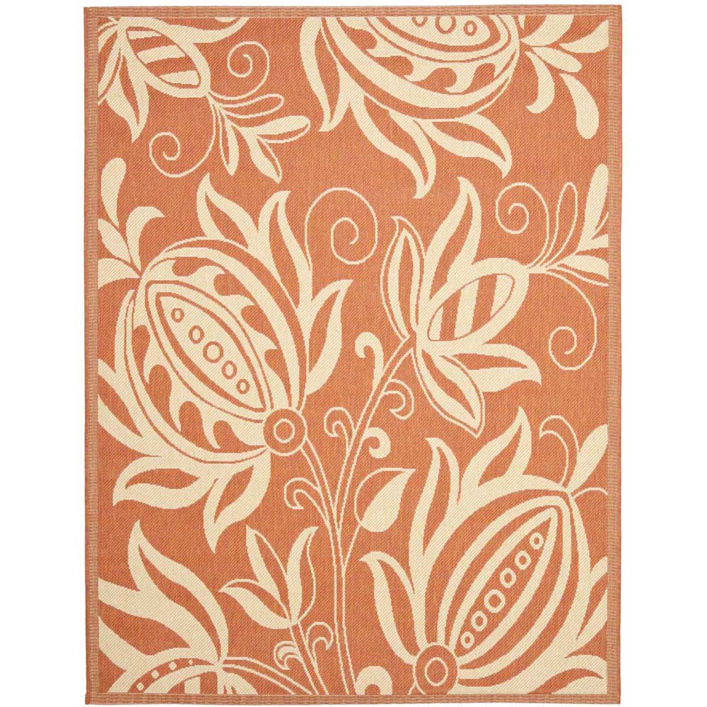 Safavieh Courtyard 2961 Terra Rug, CY2961 - Terracotta / Natural