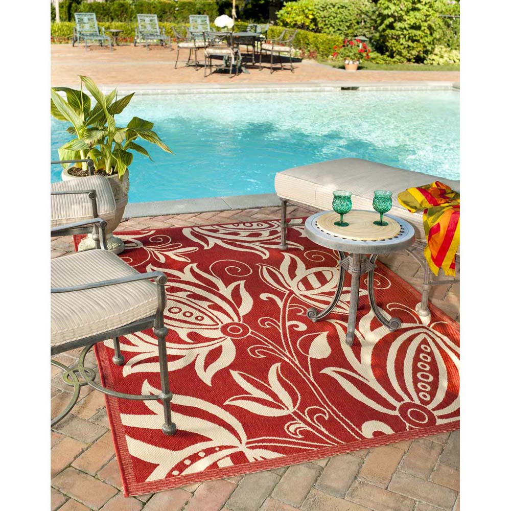 Safavieh Courtyard 104 Rug, CY6104 - Red / Natural