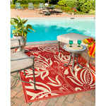 Safavieh Courtyard 104 Rug, CY6104 - Red / Natural