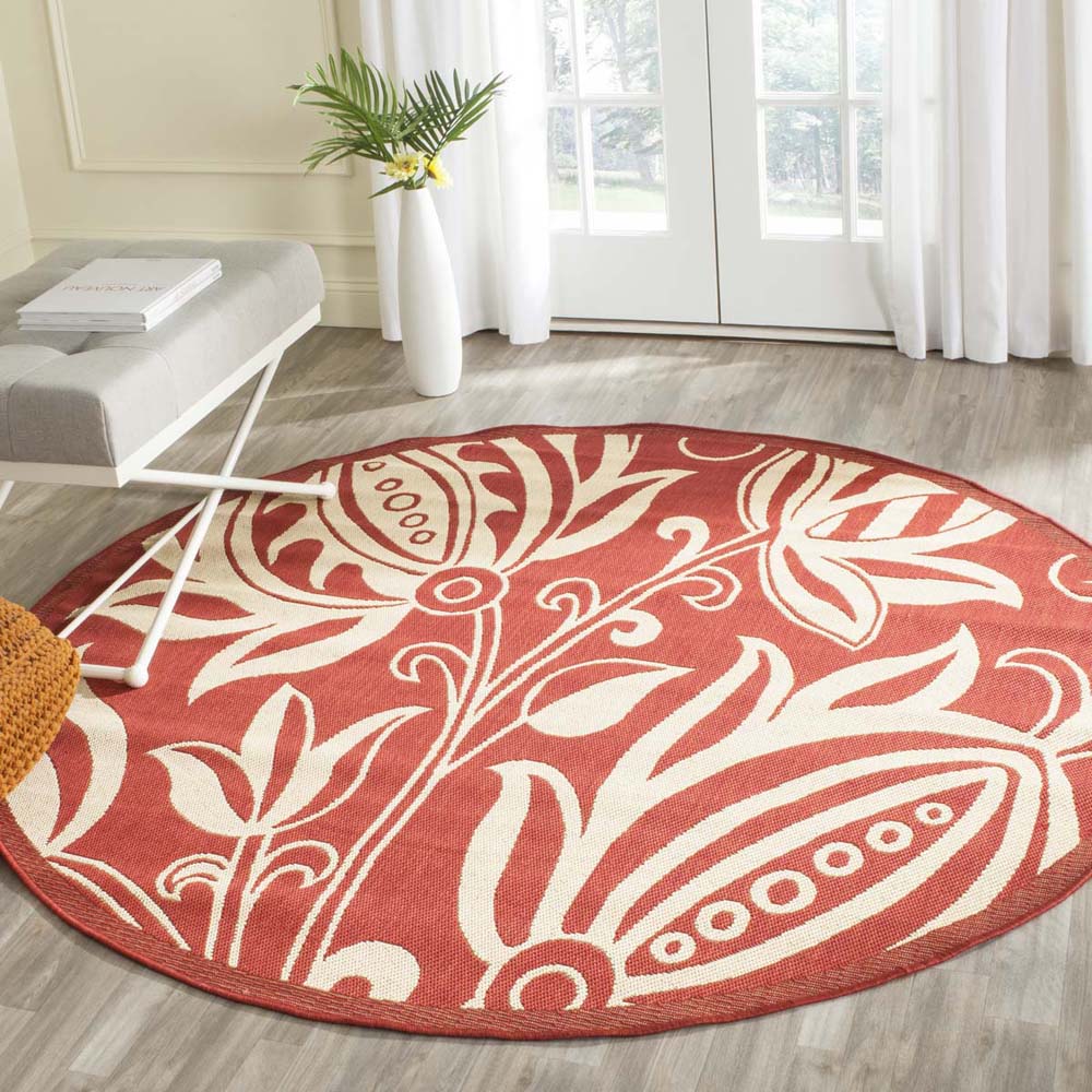 Safavieh Courtyard 104 Rug, CY6104 - Red / Natural