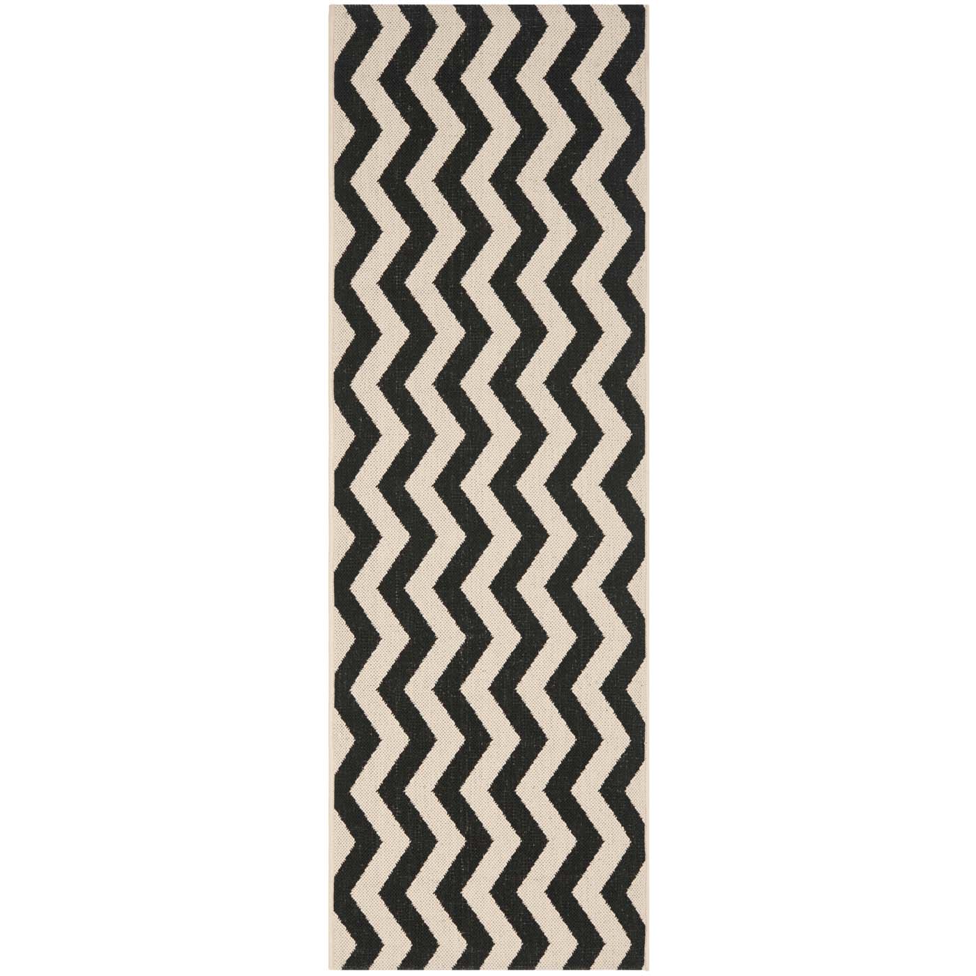 Safavieh Courtyard 245 Rug, CY6245 - BLACK / BEIGE