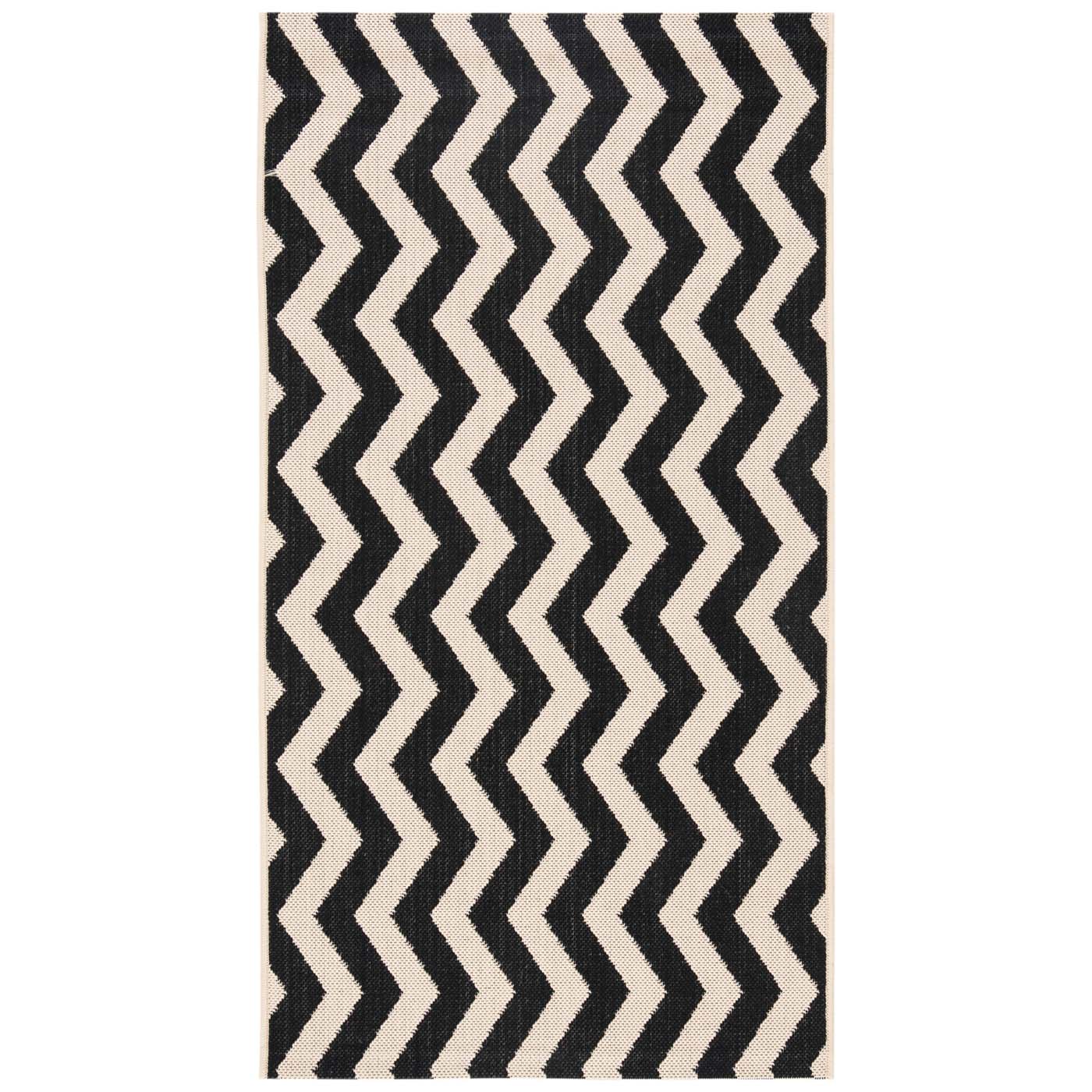 Safavieh Courtyard 245 Rug, CY6245 - BLACK / BEIGE