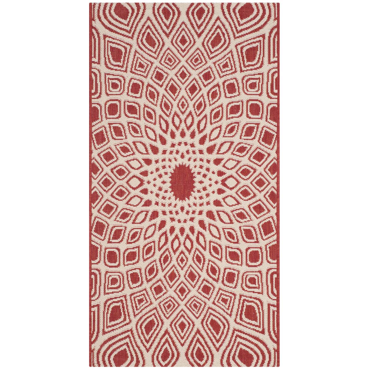 Safavieh Courtyard 616 Rug, CY6616 - RED / BEIGE