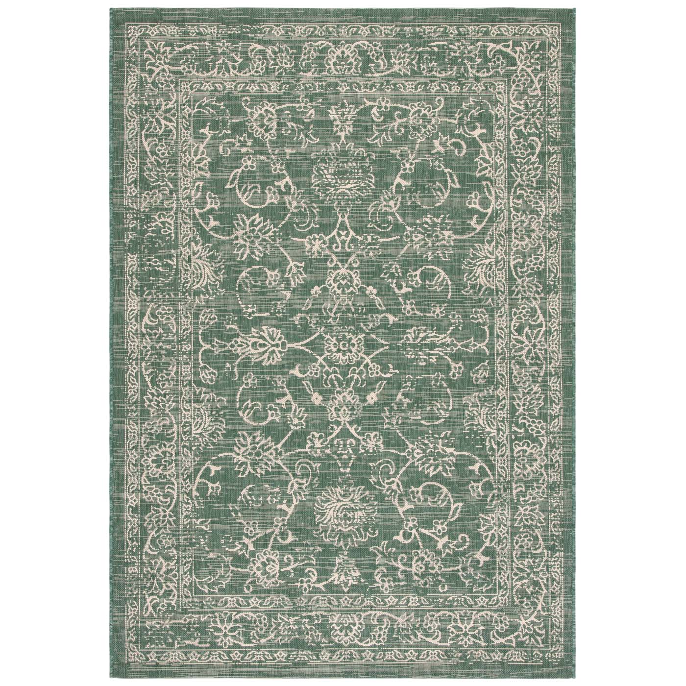 Safavieh Courtyard 680 Rug, CY6680 - DARK GREEN / BEIGE