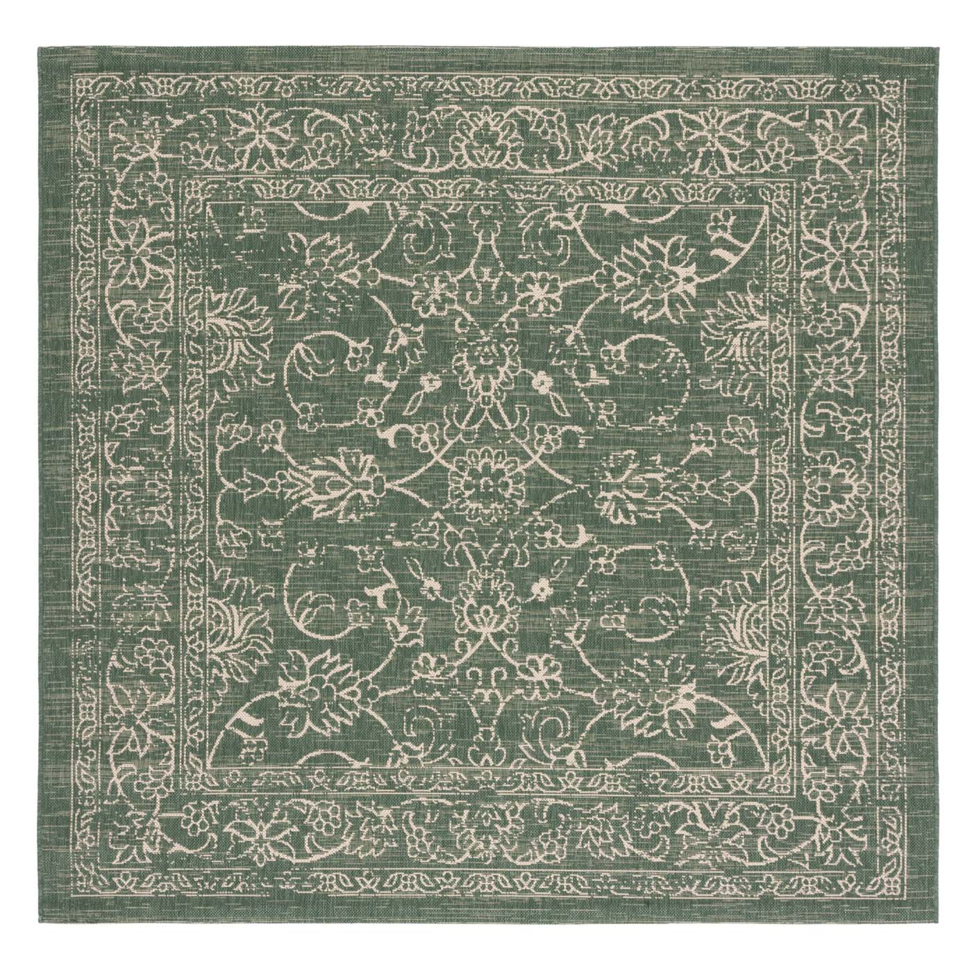 Safavieh Courtyard 680 Rug, CY6680 - DARK GREEN / BEIGE