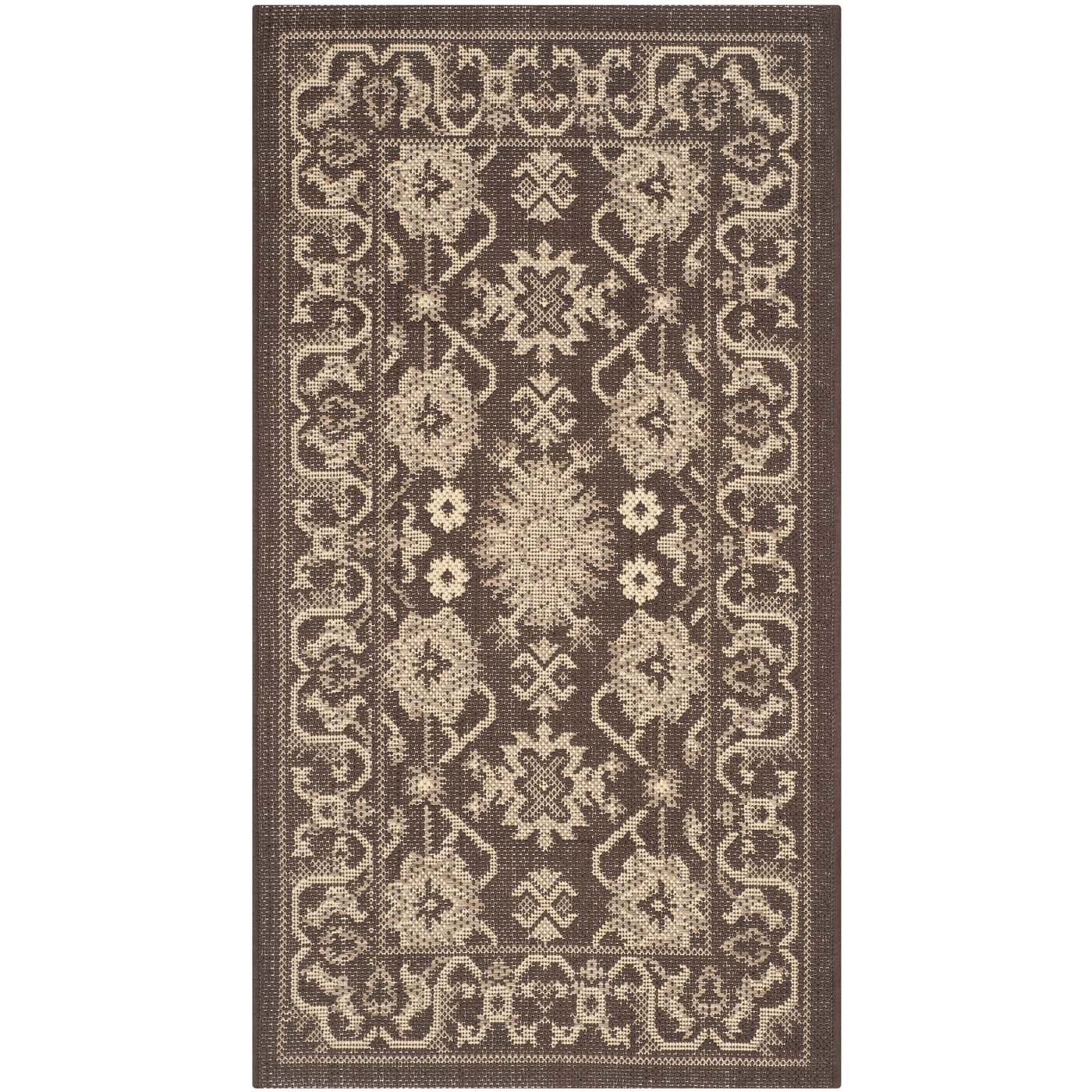 Safavieh Courtyard 727 Rug, CY6727 - CHOCOLATE / CREAM