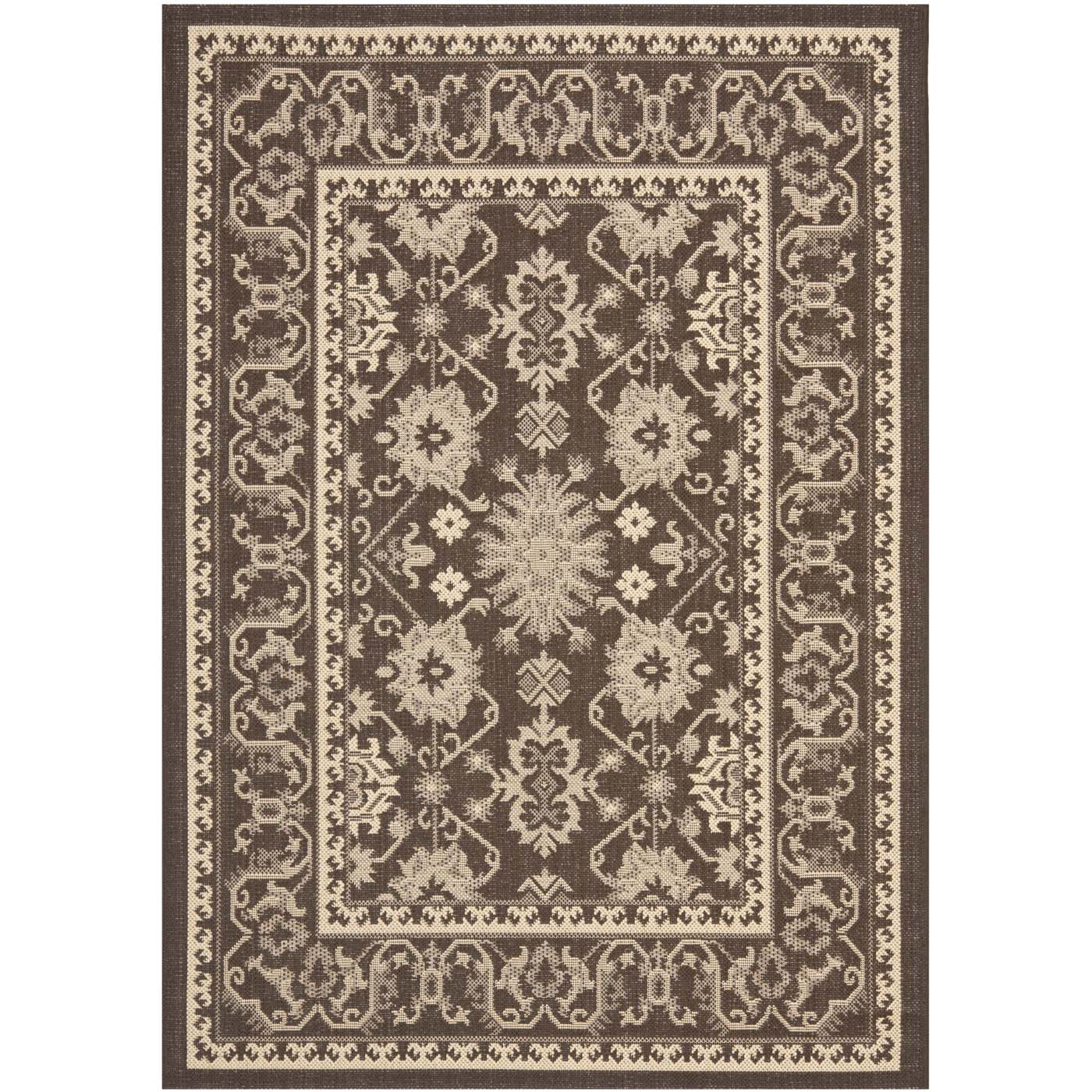 Safavieh Courtyard 727 Rug, CY6727 - CHOCOLATE / CREAM