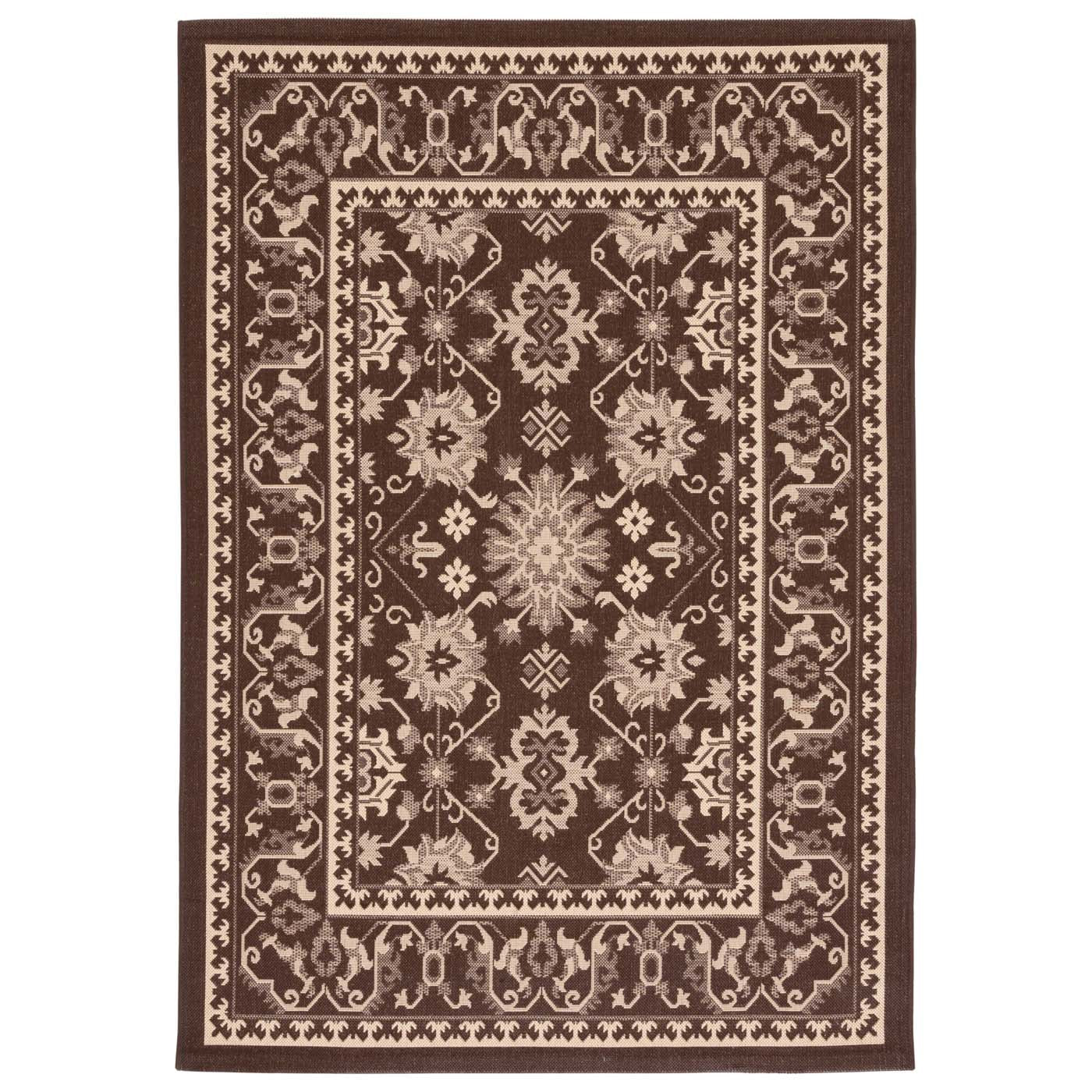 Safavieh Courtyard 727 Rug, CY6727 - CHOCOLATE / CREAM