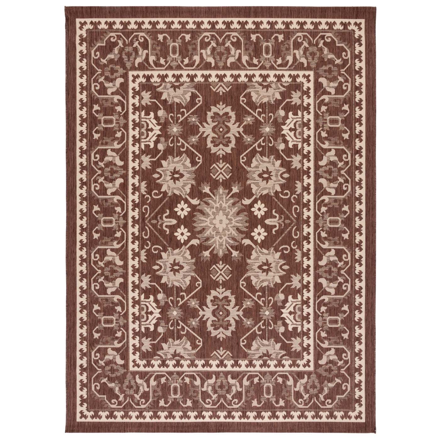 Safavieh Courtyard 727 Rug, CY6727 - CHOCOLATE / CREAM