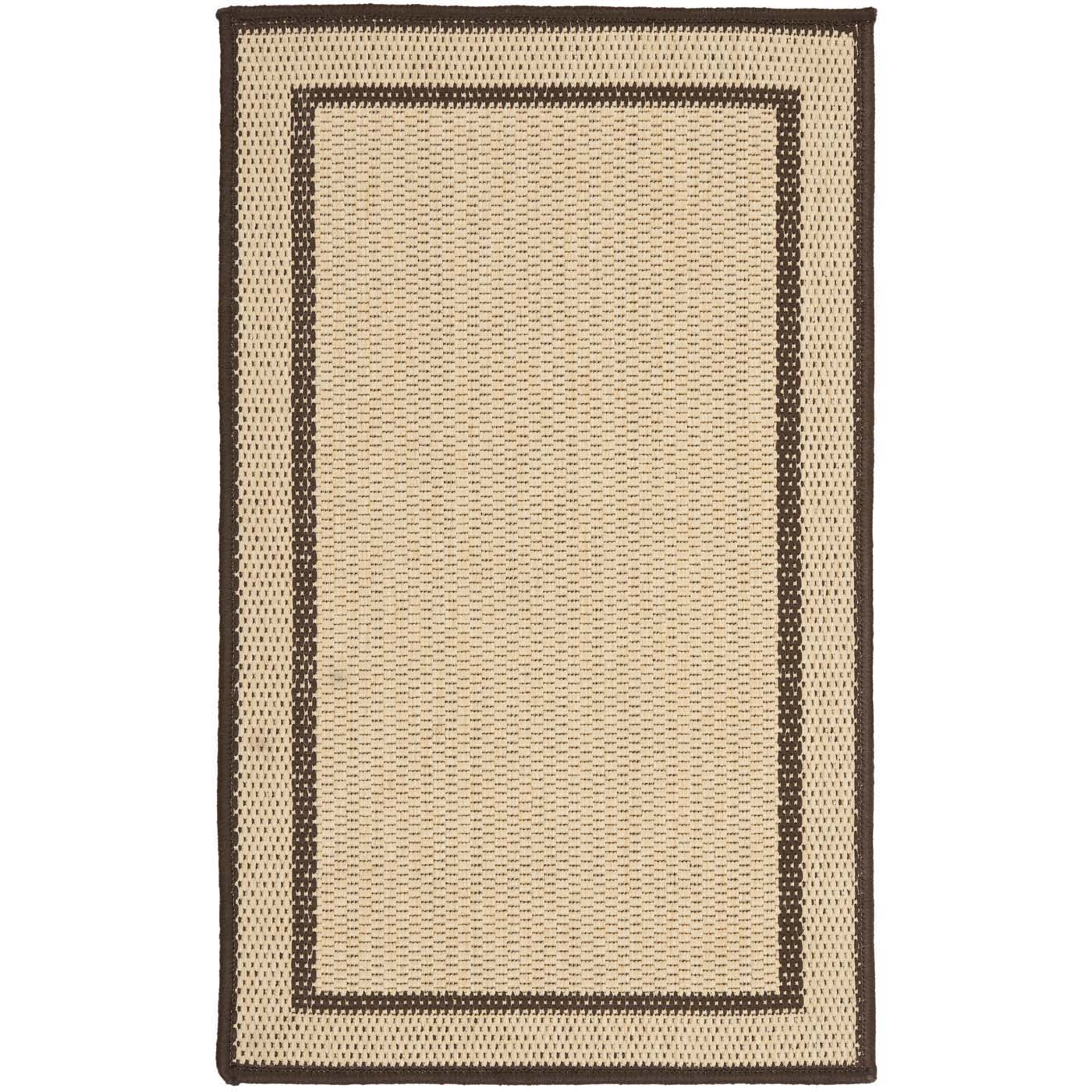 Safavieh Courtyard 822 Rug, CY6822 - NATURAL / CHOCOLATE