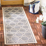 Safavieh Courtyard 916 Rug, CY6916 - ANTHRACITE / BEIGE