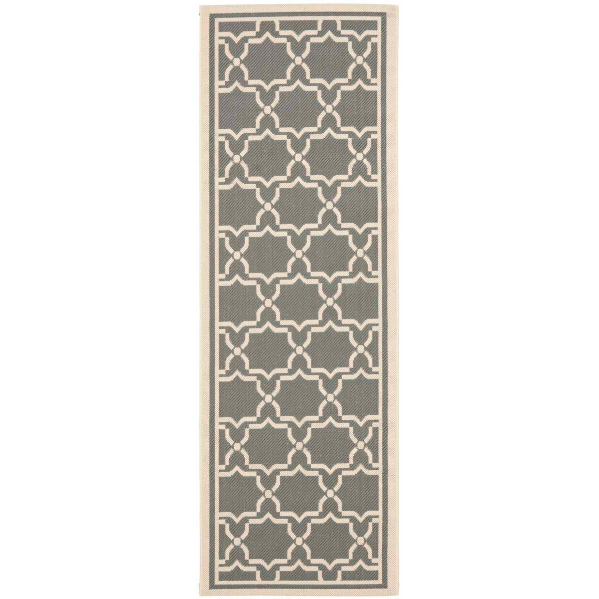 Safavieh Courtyard 916 Rug, CY6916 - ANTHRACITE / BEIGE