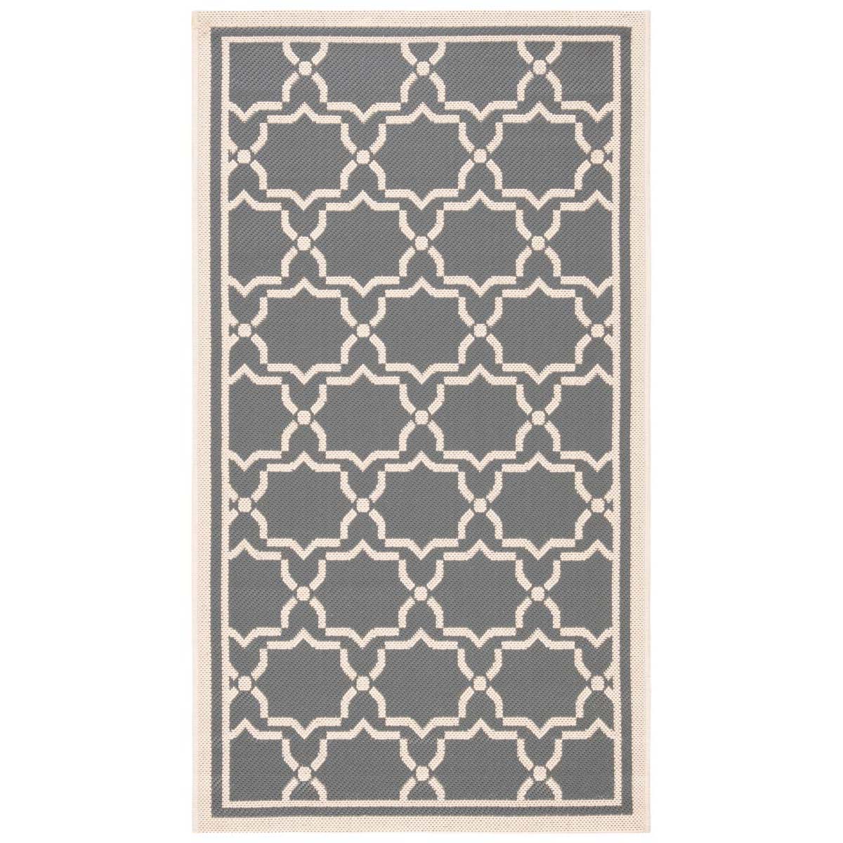 Safavieh Courtyard 916 Rug, CY6916 - ANTHRACITE / BEIGE