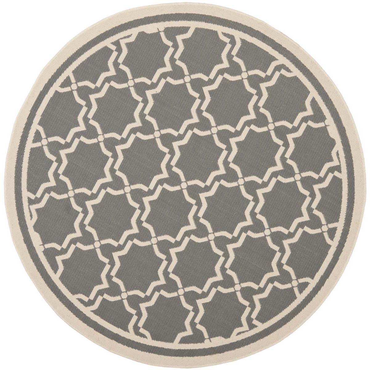 Safavieh Courtyard 916 Rug, CY6916 - ANTHRACITE / BEIGE