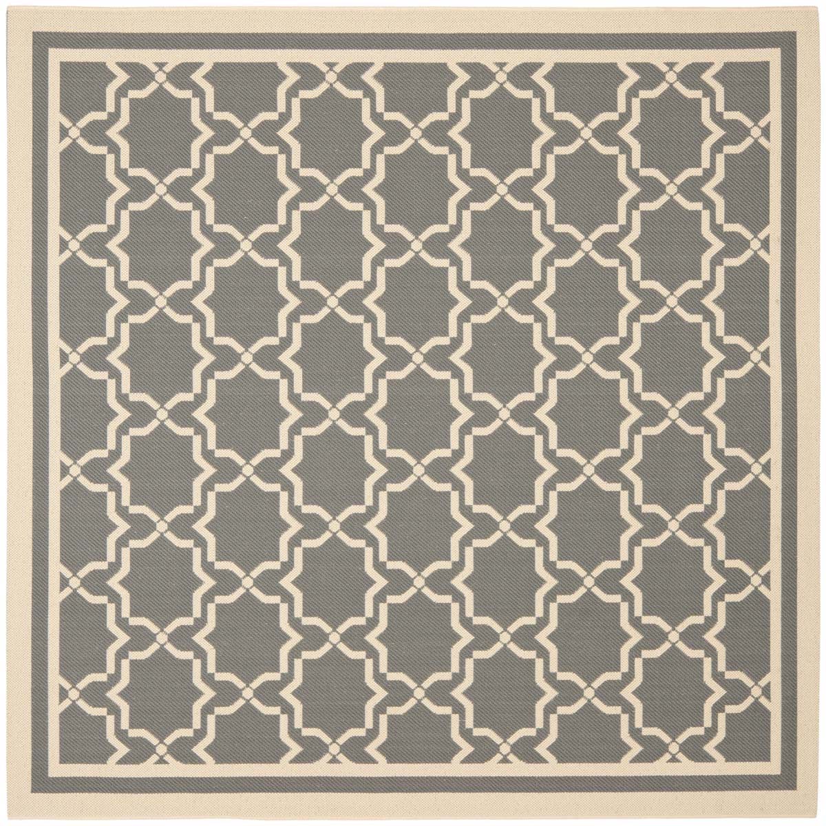 Safavieh Courtyard 916 Rug, CY6916 - ANTHRACITE / BEIGE