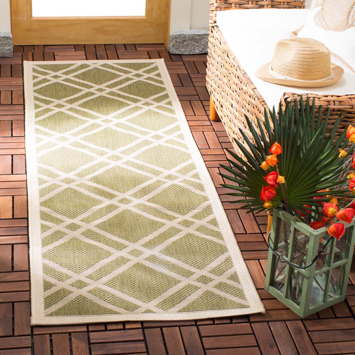 Safavieh Courtyard 923 Rug, CY6923 - GREEN / BEIGE