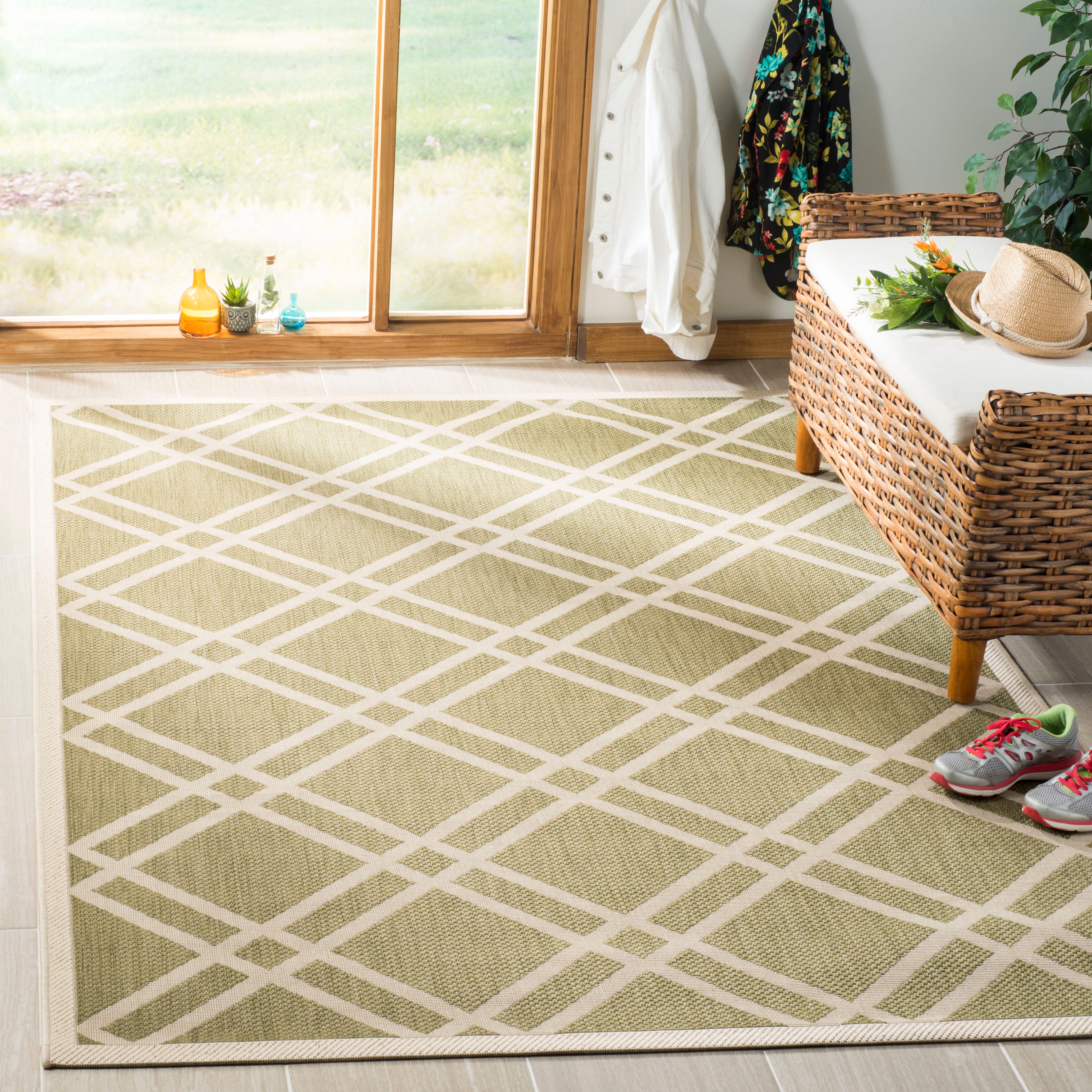 Safavieh Courtyard 923 Rug, CY6923 - GREEN / BEIGE