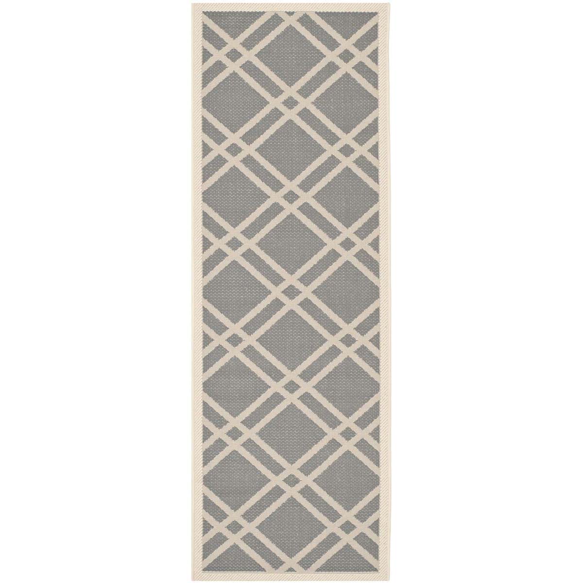 Safavieh Courtyard 923 Rug, CY6923 - ANTHRACITE / BEIGE