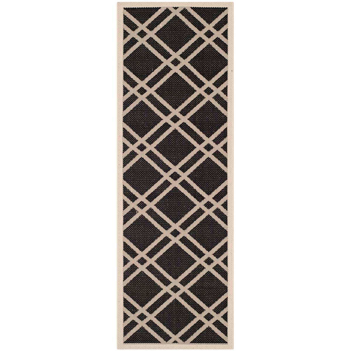 Safavieh Courtyard 923 Rug, CY6923 - BLACK / BEIGE