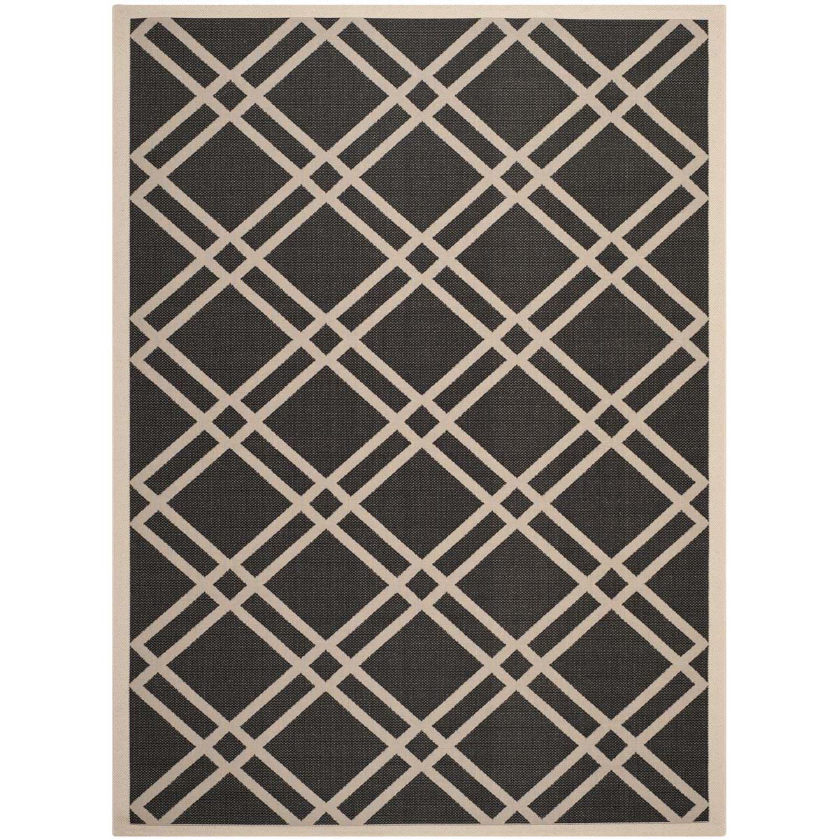 Safavieh Courtyard 923 Rug, CY6923 - BLACK / BEIGE