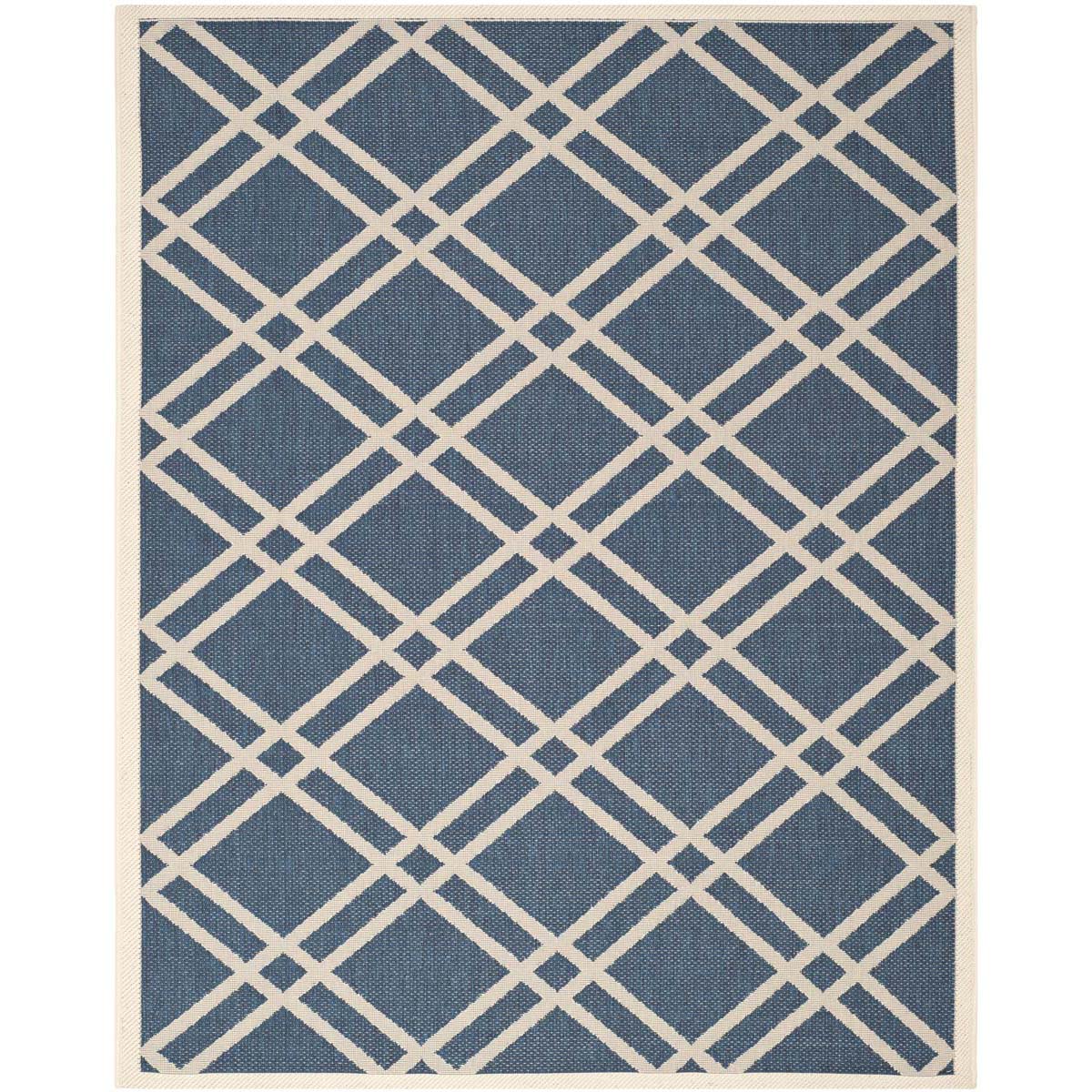 Safavieh Courtyard 923 Rug, CY6923 - NAVY / BEIGE