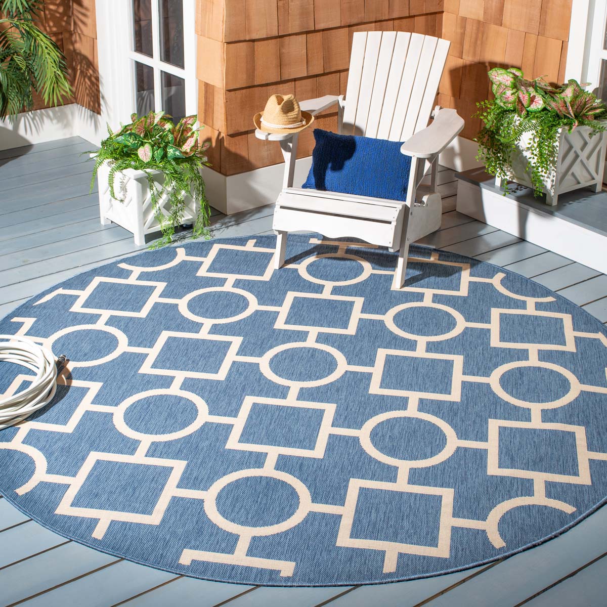 Safavieh Courtyard 925 Rug, CY6925 - BLUE / BEIGE