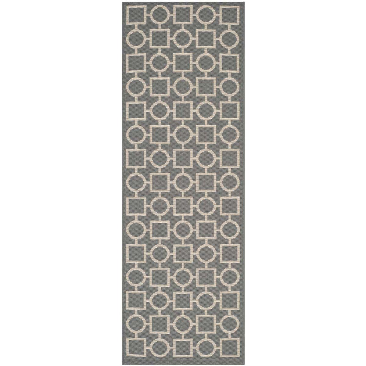 Safavieh Courtyard 925 Rug, CY6925 - ANTHRACITE / BEIGE