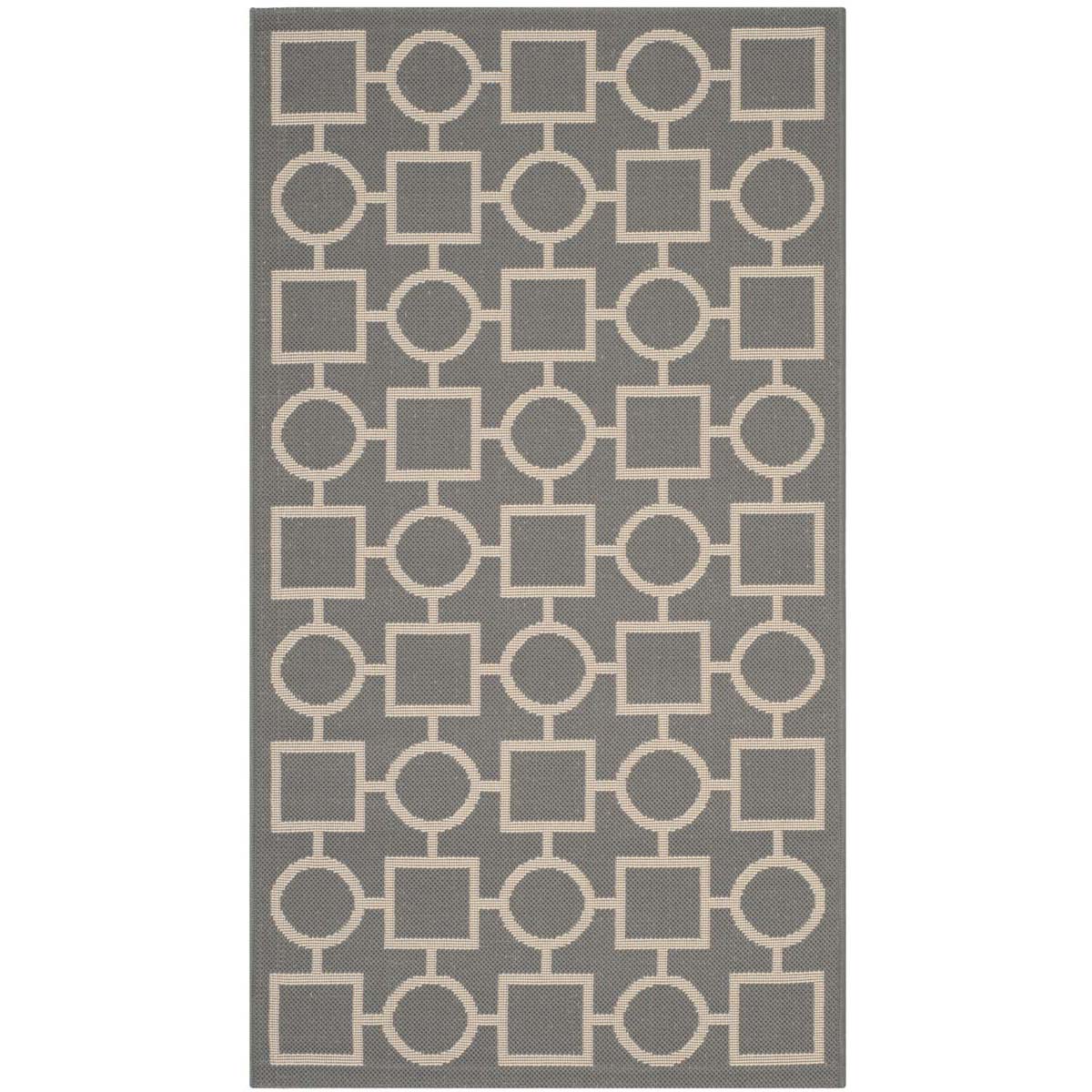 Safavieh Courtyard 925 Rug, CY6925 - ANTHRACITE / BEIGE