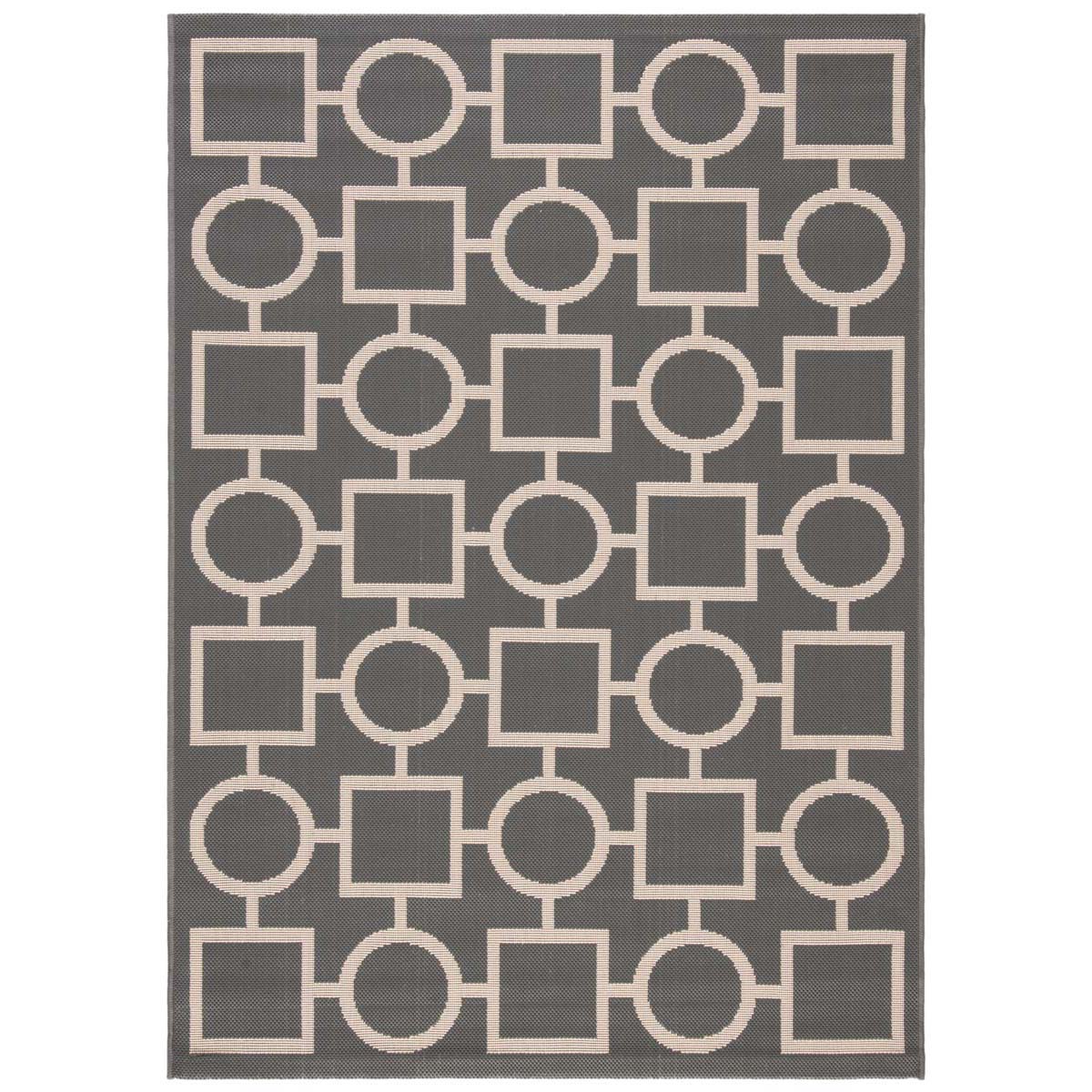 Safavieh Courtyard 925 Rug, CY6925 - ANTHRACITE / BEIGE