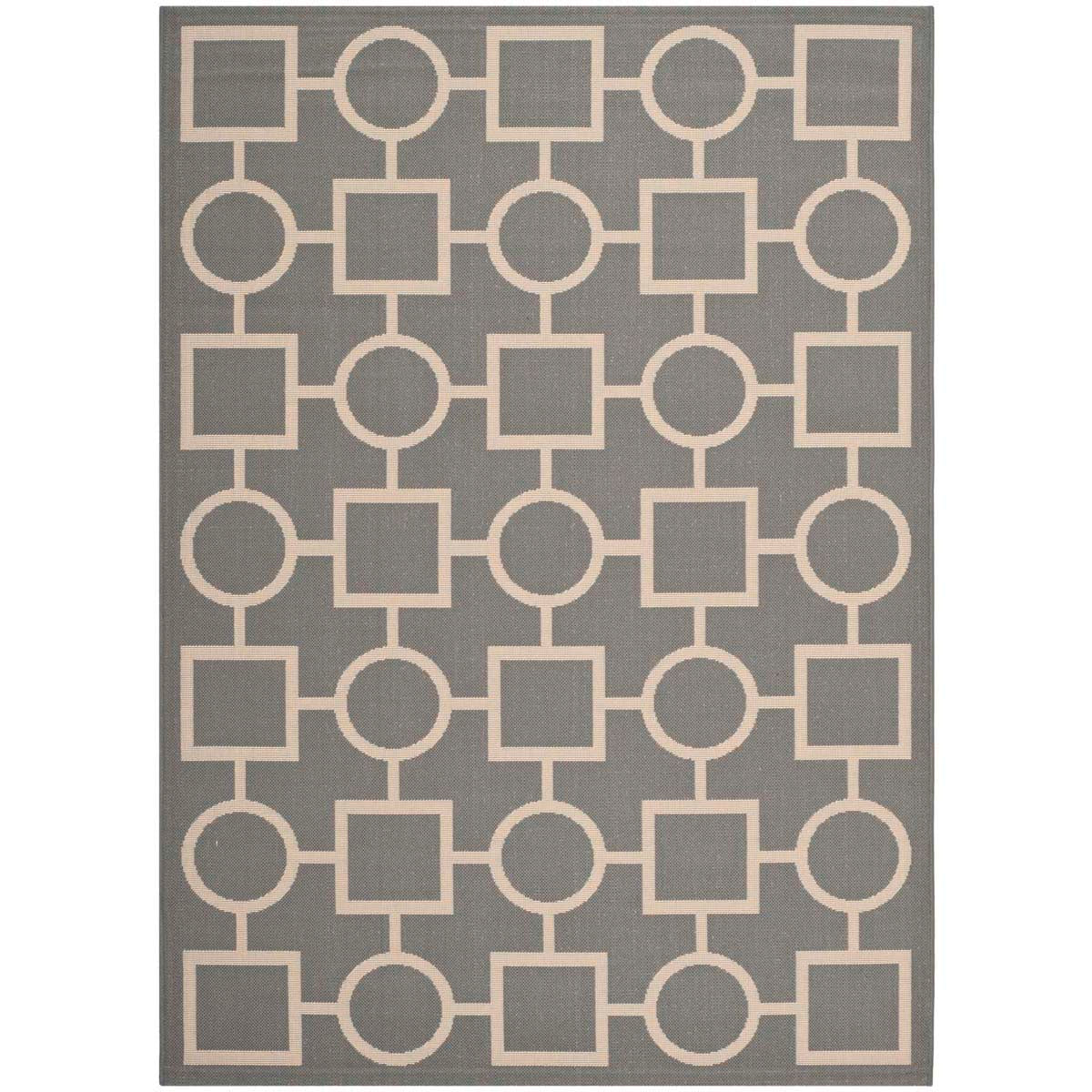 Safavieh Courtyard 925 Rug, CY6925 - ANTHRACITE / BEIGE