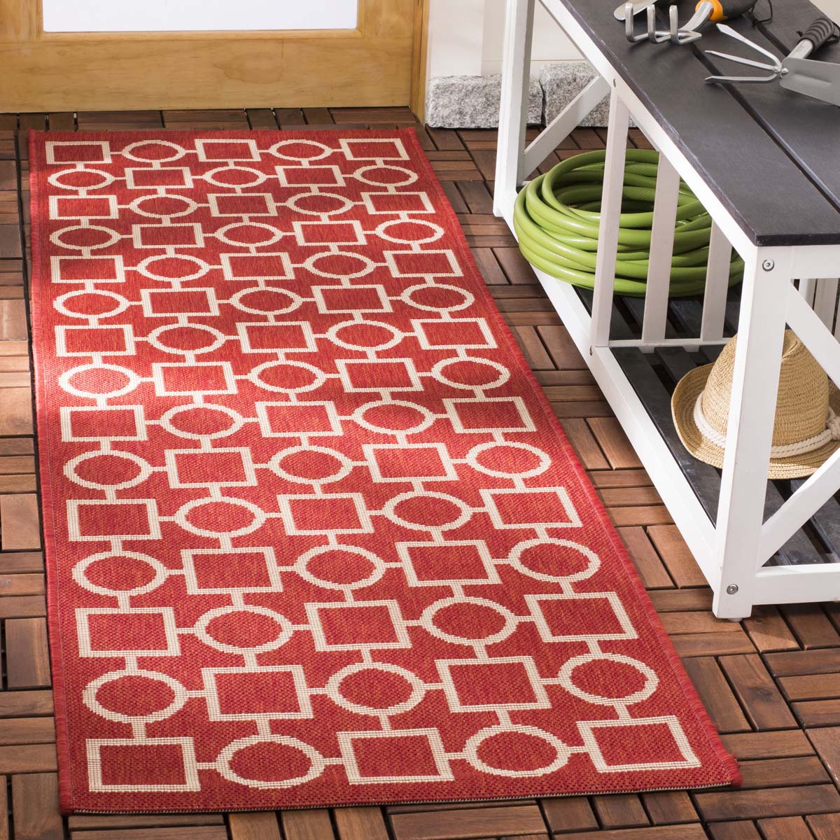 Safavieh Courtyard 925 Rug, CY6925 - RED / BONE