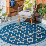 Safavieh Courtyard 925 Rug, CY6925 - NAVY / BEIGE