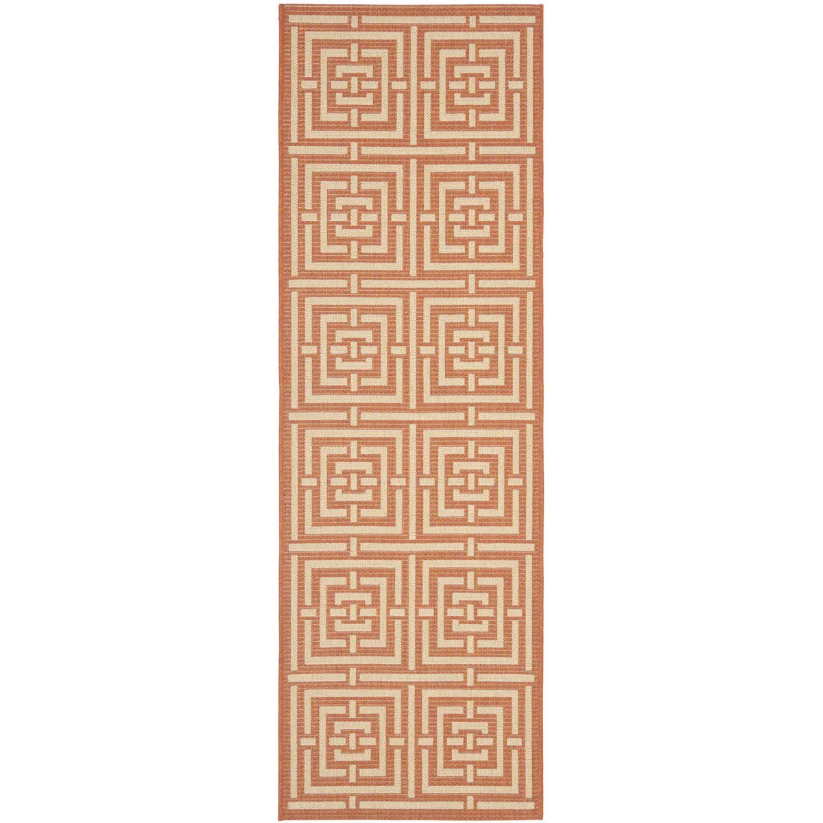 Safavieh Courtyard 937 Rug, CY6937 - TERRACOTTA / CREAM