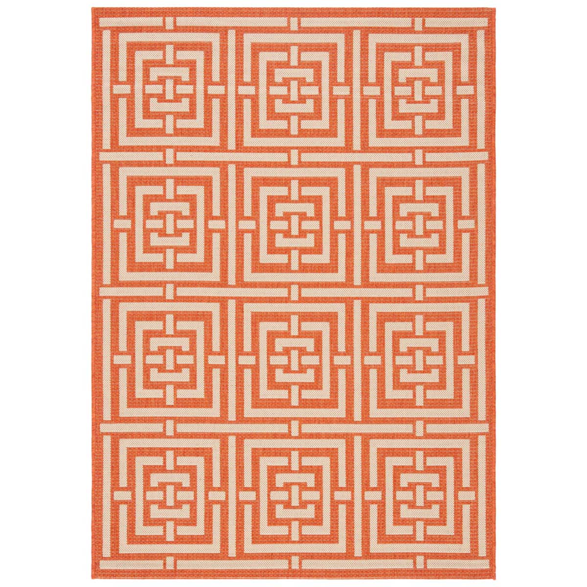 Safavieh Courtyard 937 Rug, CY6937 - TERRACOTTA / CREAM