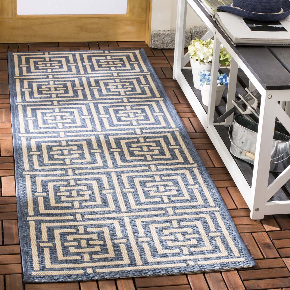 Safavieh Courtyard 937 Rug, CY6937 - BLUE / BONE